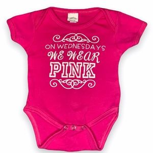 On Wednesdays We Wear Pink Mean Girls Onesie 3-6M